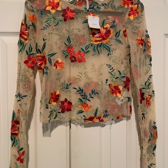 Urban Outfitters Lace Embroidery Top - Picture 2 of 7